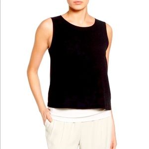 🐈‍⬛Eileen Fisher Black Wool Boatneck Shell size M